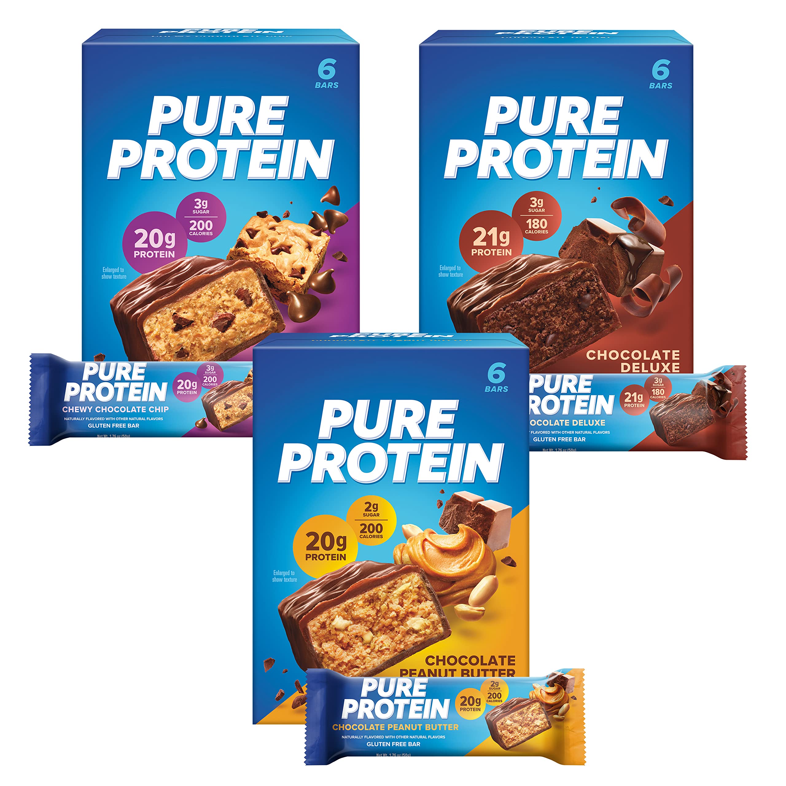 بروتين بار بدون سكر Pure Protein Bars